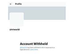 
      
      'X' account of Turkish broadcaster 'TRT World' withheld in India
      
      
