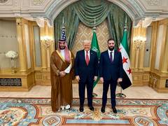 
      
      Trump holds talks with Syrian leader and Saudi Crown Prince 
      
      