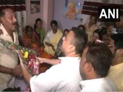 
      
      West Bengal LoP Adhikari meets family members of BSF Jawan Shaw
      
      