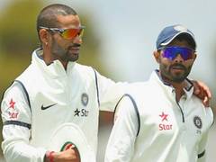 
      
      Shikhar Dhawan applauds Jadeja
      
      