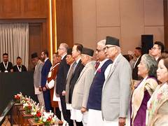 
      
      Nepal's PM KP Sharma Oli inaugurates 'Sagarmatha Sambaad' 
      
      