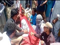 
      
      JSFM holds sit-in protest in Jamshoro over enforced disappearance
      
      