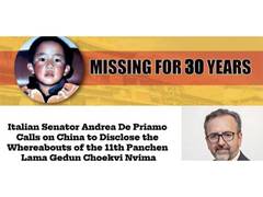 
      
      Italian Senator demands China reveal fate of 11th Panchen Lama
      
      