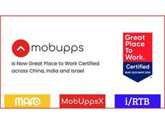 
      
      Mobupps Earns Great Place to Work® Certification across Israel
      
      