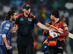 
      
      Rathi suspended for a match, Abhishek Sharma fined 
      
      