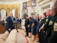 
      
      US President bestows Medal of Sacrifice to three officers
      
      