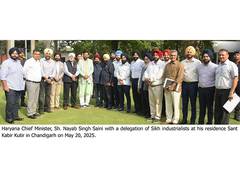 
      
      Sikh Industrialists’ delegation meets Haryana Chief Minister
      
      