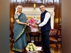 
      
      NSE MD Ashish Chauhan meets Finance Minister Nirmala Sitharaman
      
      