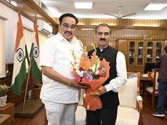 
      
      Himachal CM Sukhvinder Singh Sukhu meets Union Minister CR Patil
      
      