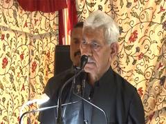 
      
      LG Sinha lays foundation of Hazratbal guest house
      
      