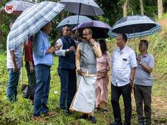
      
      George Kurian visits private fish ponds in Aizawl 
      
      