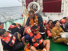 
      
      All 24 crew rescued from capsized Liberian container ship
      
      