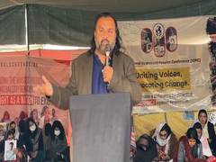 
      
      Human Rights Activist Baba Jan criticises illegal land reforms
      
      