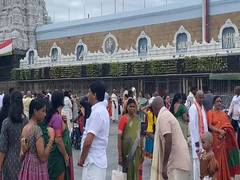 
      
      Tirumala Temple Sees Rush of Devotees Ahead of 
      
      