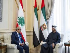
      
      UAE President, Lebanese Prime Minister discuss bilateral ties
      
      