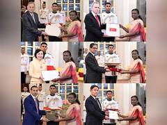 
      
      Envoys of six countries present credentials to President Murmu
      
      