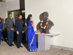 
      
      Supriya Sule-led delegation pays floral tribute to Mahatma Gandhi
      
      