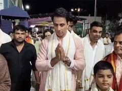
      
      Actor Sonu Sood visits Lord Venkateswara temple
      
      