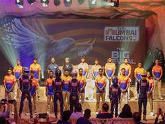 
      
      T20 Mumbai League: Kapil unveils jersey of SoBo Mumbai Falcons
      
      