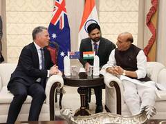 
      
      Rajnath Singh holds bilateral meeting with Australian counterpart
      
      