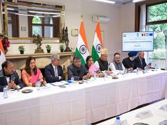 
      
      Ravi Shankar Prasad delegation interacts with Brussels think tank
      
      