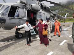 
      
      First batch of tourists from Chaten evacuated at Pakyong Airport
      
      