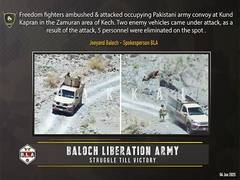 
      
      BLA attacks kill 5 Pakistani security personnel in Balochistan
      
      