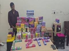 
      
      One held with 670 e-cigarettes worth Rs 21 lakh in Hyderabad
      
      