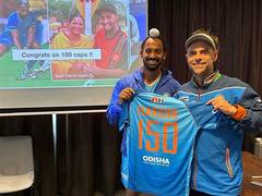 
      
      HI extends wishes to Hardik Singh for 150 international caps
      
      