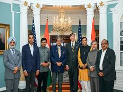 
      
      All-party delegation calls on US Deputy Secy of State; briefs him on Pahalgam Attack, Op Sindoor
      
      