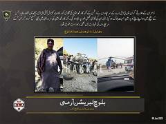 
      
      Baloch Liberation Army kills Pakistani agent Muhammad Ameen
      
      