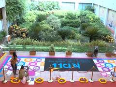 
      
      BJP office decorated with rangolis
      
      