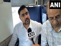 
      
      “Historic moment”: J-K Minister Satish Sharma as he takes ride in
      
      