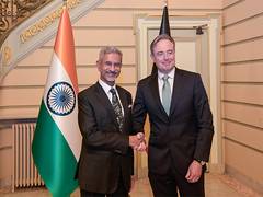 
      
      EAM Jaishankar meets Belgium PM Bart De Wever
      
      