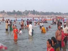 
      
       Devotees bathe at Sangam on Jyeshtha Purnima
      
      