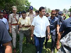 
      
      Assam CM Sarma visits Dhubri after communal violence
      
      