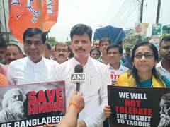 
      
      BJP holds protest rally in Agartala against attacks on Tagore's a
      
      