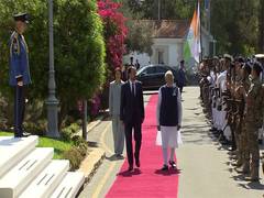 
      
      Cyprus President welcomes PM Modi at Presidential Palace
      
      