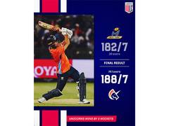 
      
      MLC: Fiery knocks from Hassan, Bartlett help Unicorns beat MI NY
      
      