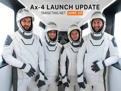 
      
      Axiom-04 launch set for June 22
      
      