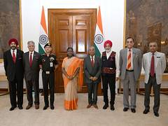 
      
      COAS Gen Upendra Dwivedi, along with former Chiefs of Army Staff 
      
      