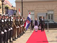 
      
      Croatia: Welcome ceremony for PM Modi at St Mark’s Square
      
      