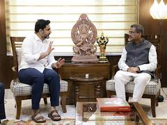 
      
      Dharmendra Pradhan meets Andhra Education Minister Nara Lokesh
      
      