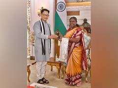 
      
      Kiren Rijiju wishes President Murmu on her 67th birthday 
      
      