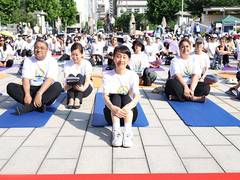 
      
      Japan PM's wife participates in Int'l Yoga Day celebrations
      
      