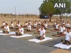 
      
      1500 BSF personnel performs yoga in Rajasthan's Jaisalmer
      
      
