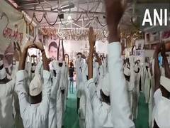 
      
      Inmates at Indore Central Jail perform yoga on 11th Intl Yoga Day
      
      
