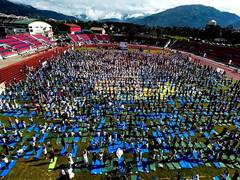 
      
      Indian Embassy in Nepal organises International Day of Yoga
      
      