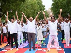 
      
      Gujarat: CM Patel attends Yog Day state-level celebration in Shar
      
      