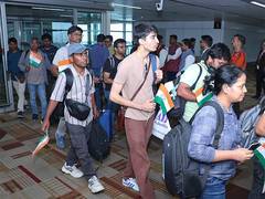 
      
      161 Indian nationals arrive in Delhi from Israel under Op Sindhu
      
      